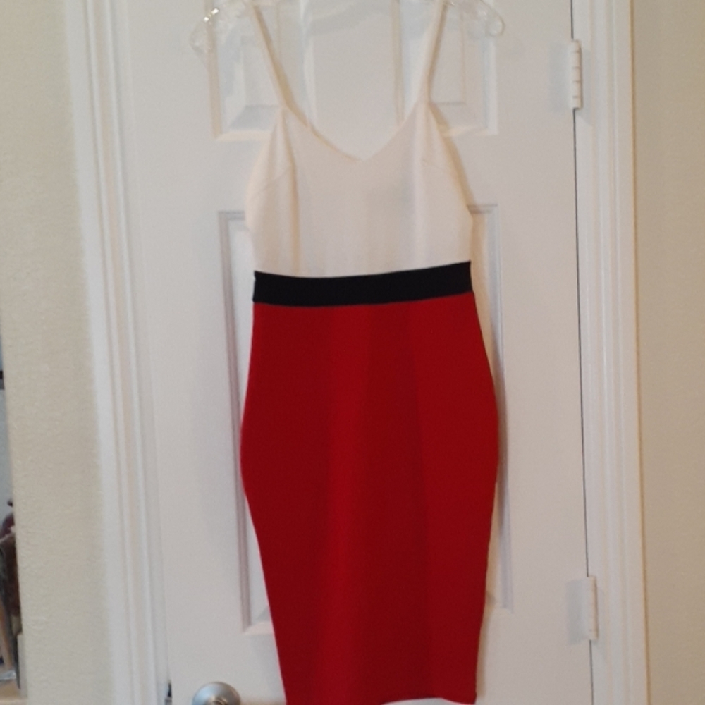 AX Paris Red Strap Dress sz 8